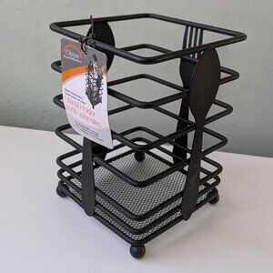 Citrus Home Collection Utensil Holder – Black Steel, New with Tag